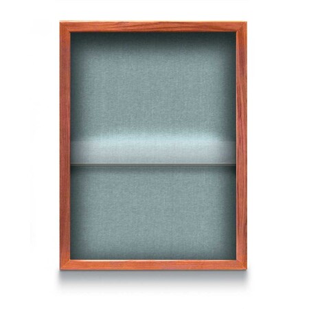 United Visual Products Indoor Enclosed Combo Board, 48"x36", Gold Frame/Blue & Dark Spruce UVCB4836G-BLUE-DRKSPR